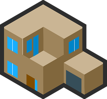 Isometric Apartment Vector Illustration PNG with transparent background
