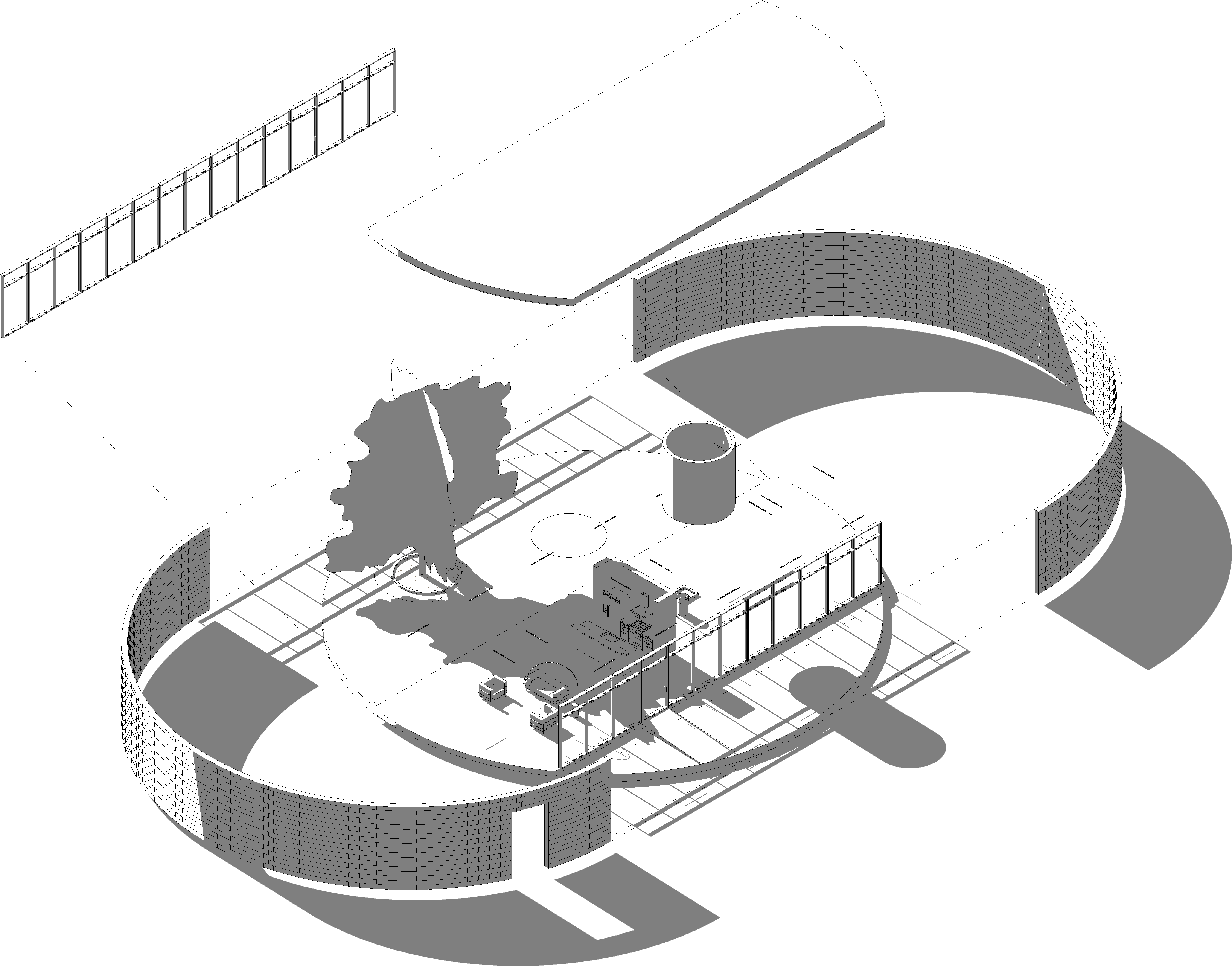 Isometric Architectural Design Sketch