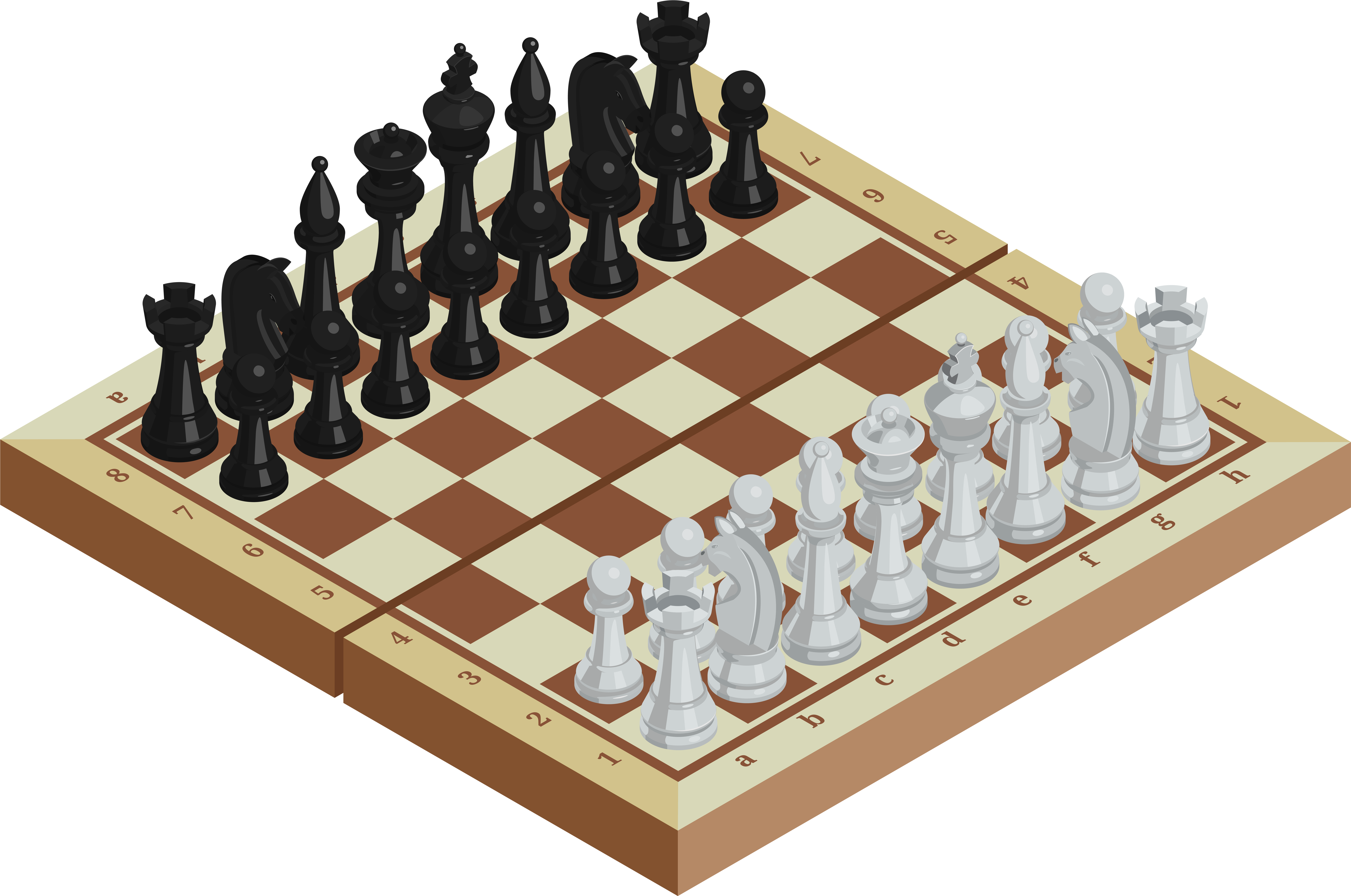 Chessboard Png Clip Art - Chess 3d Model Free Download, Transparent Png PNG with transparent background