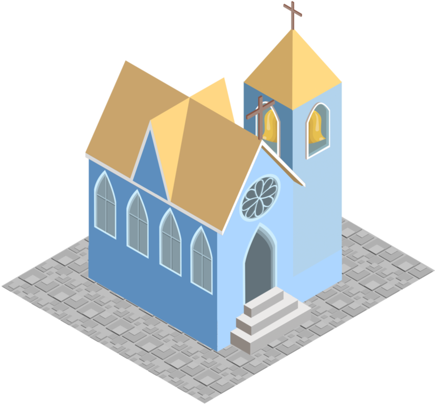 Isometric Church Png, Transparent Png PNG with transparent background