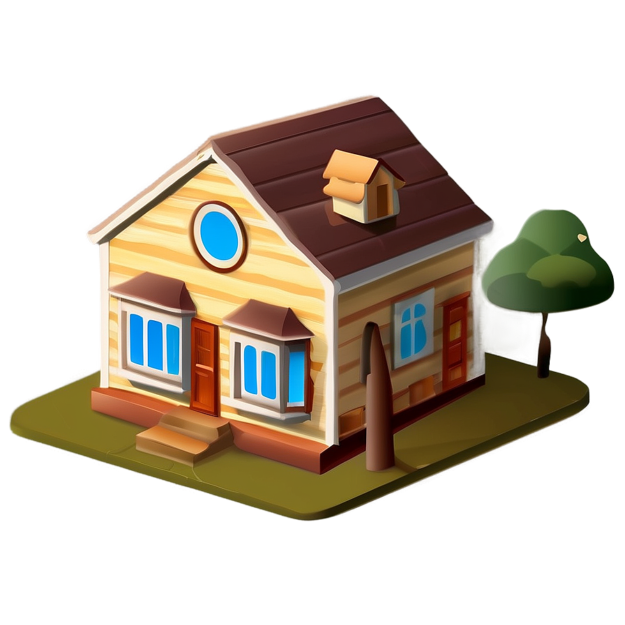 Isometric House Emoji Png Nbn28