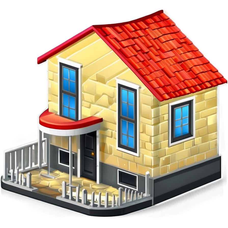 Isometric House Emoji Png Slc82