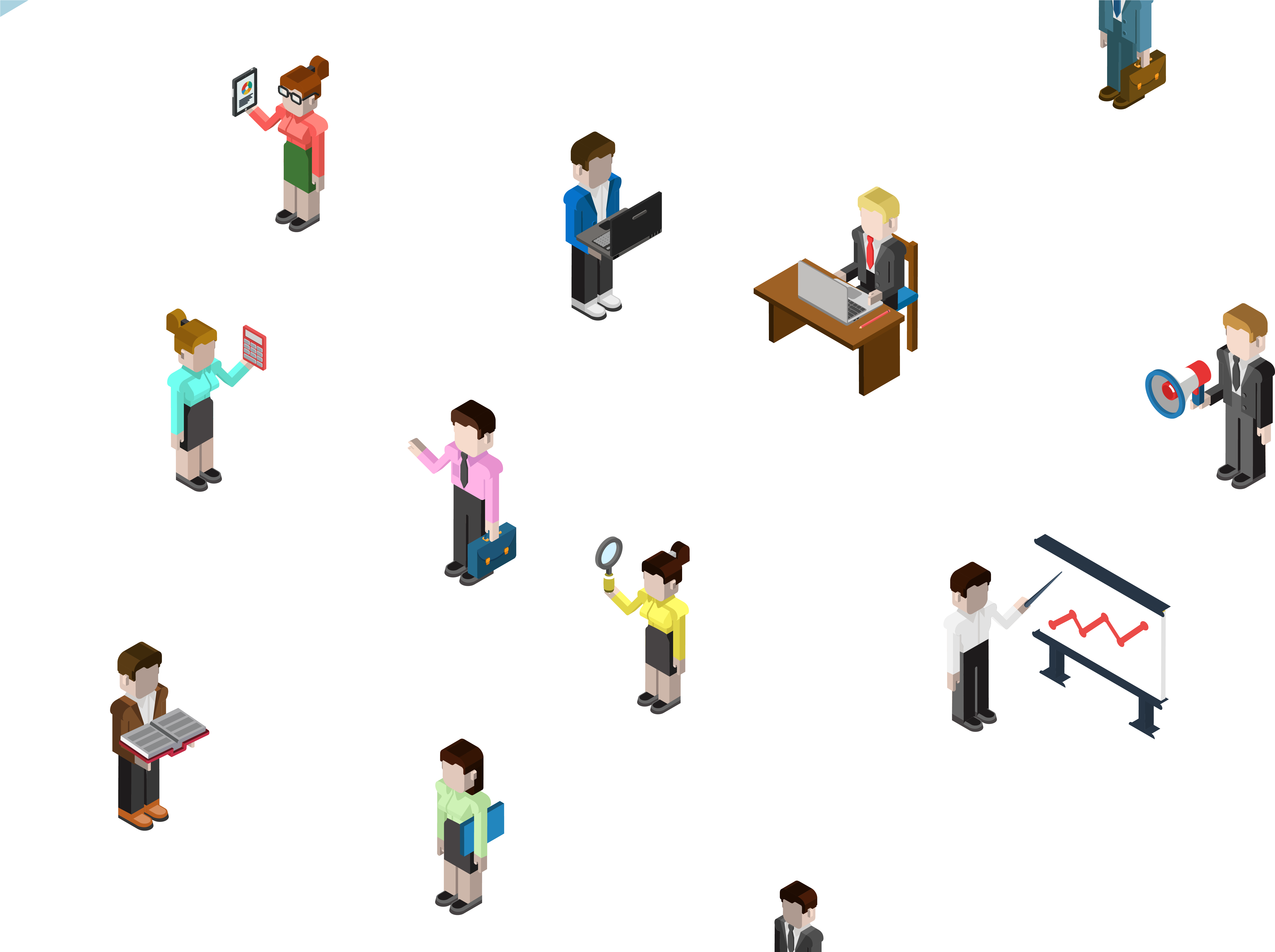 Isometric Office Workers Collection