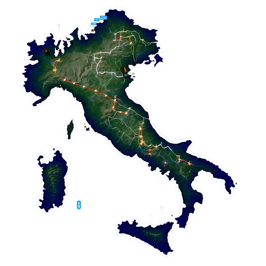 Italy Vintage Map PNG 05212024 PNG with transparent background