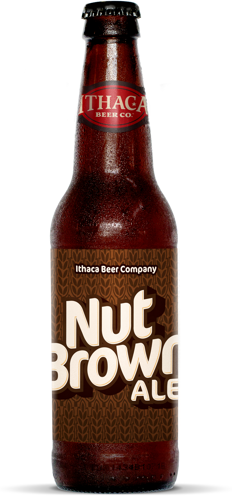 Ithaca Nut Brown Ale Beer Bottle PNG image with a transparent background, free high-resolution download