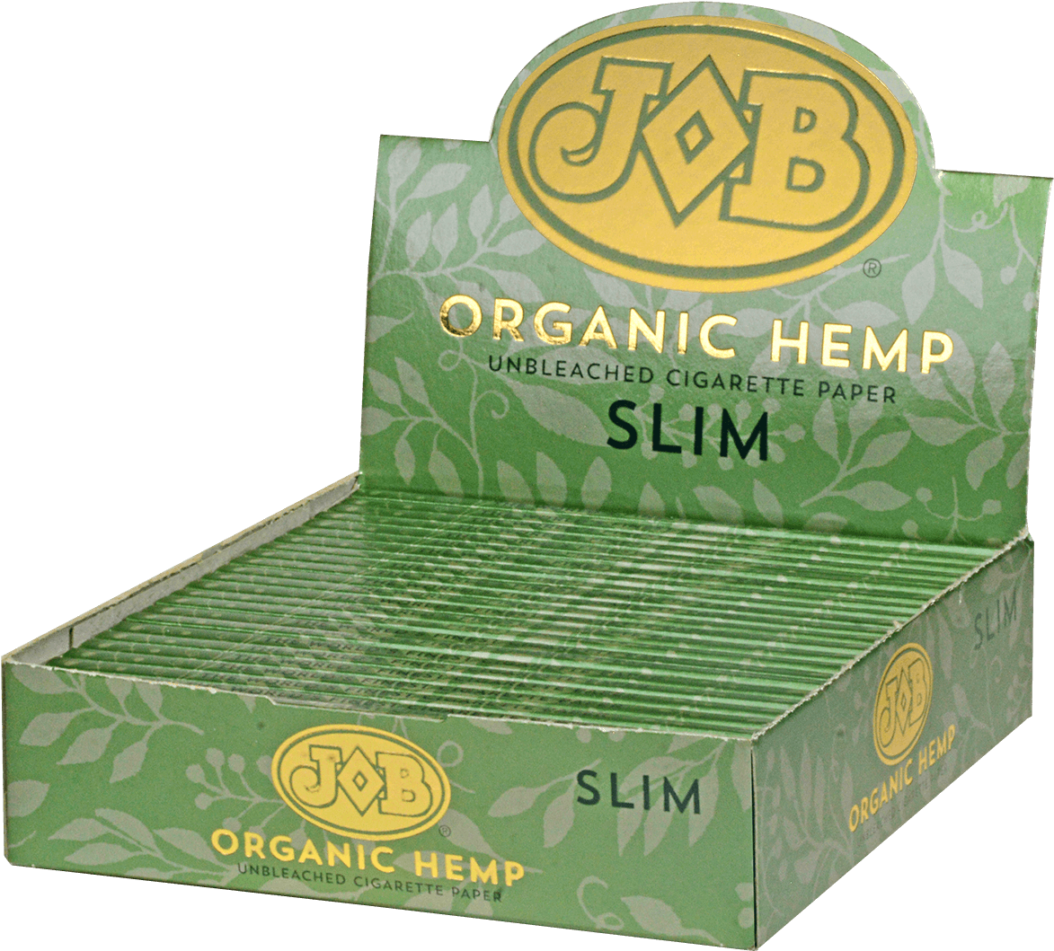 J O B Organic Hemp Slim Cigarette Paper Box