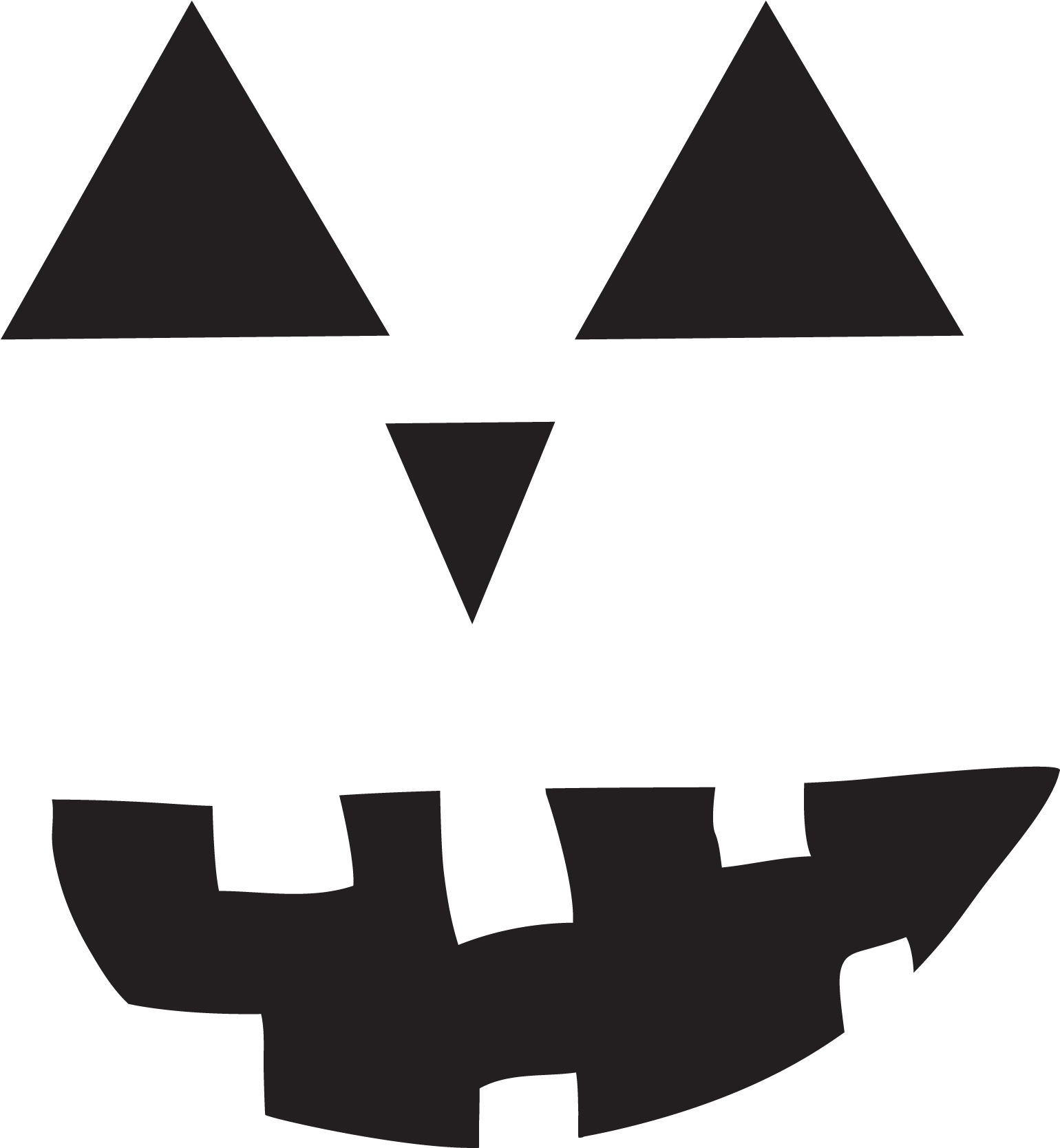 Jack O Lantern Silhouette PNG with transparent background