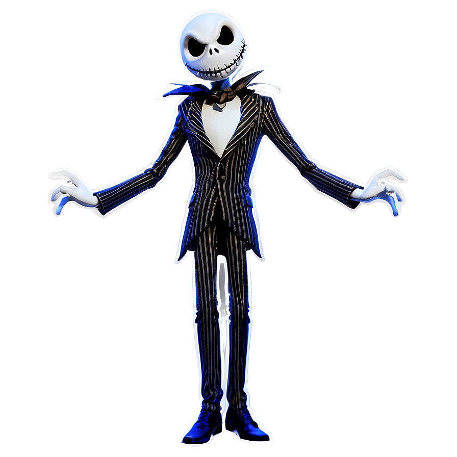 Jack Skellington Silhouette PNG 05062024 PNG with transparent background