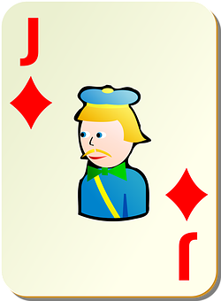 Jackof Diamonds Playing Card PNG with transparent background