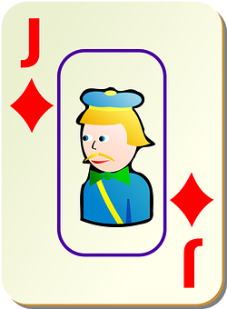 Jackof Diamonds Playing Card PNG with transparent background