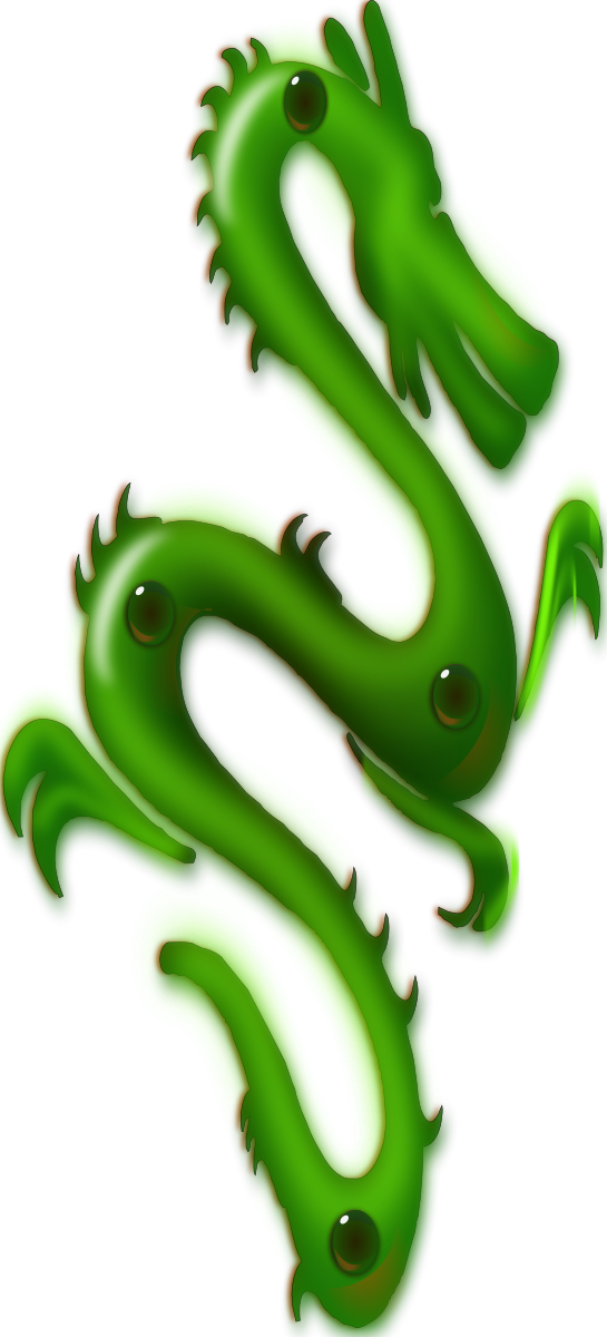 Jade Dragon Sculpture PNG with transparent background
