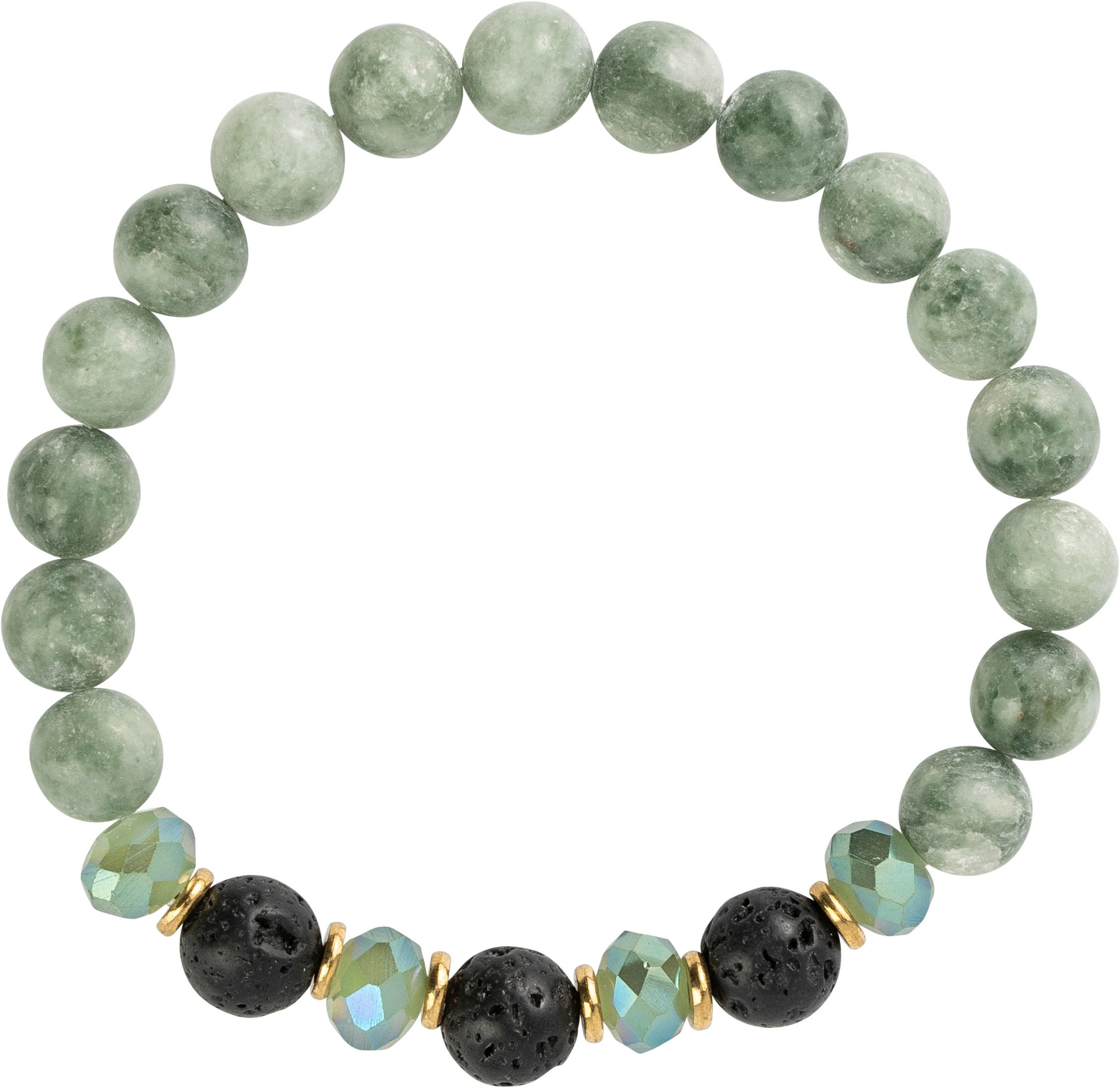 Jadeand Lava Stone Bracelet