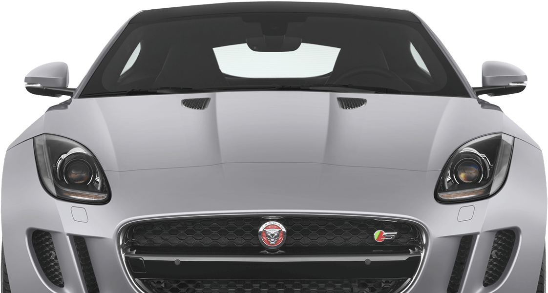 Jaguar F Type Front View Silver