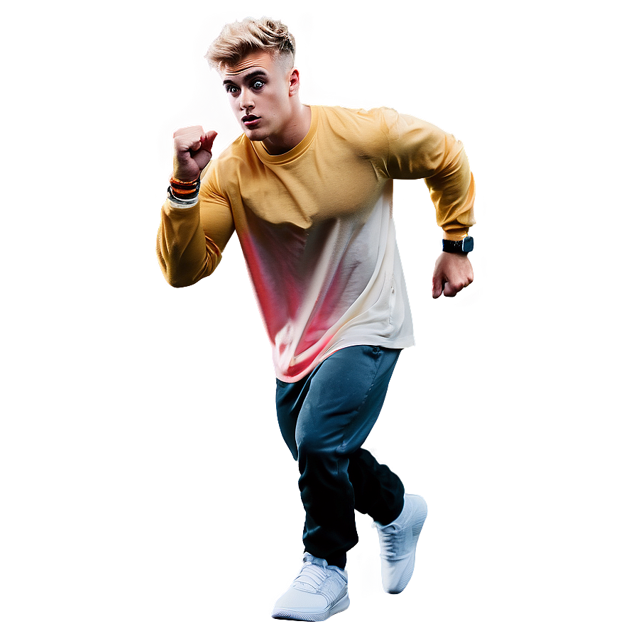 Jake Paul Action Pose PNG image with a transparent background, free high-resolution download