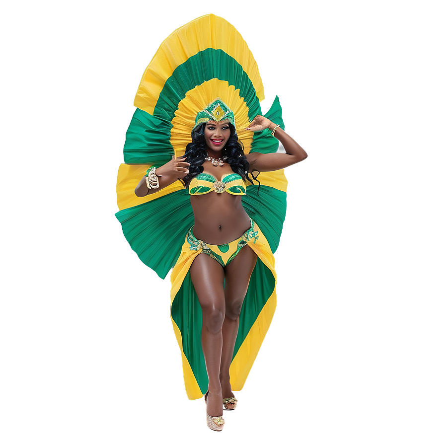 Jamaica Carnival Costume PNG 06112024 PNG with transparent background