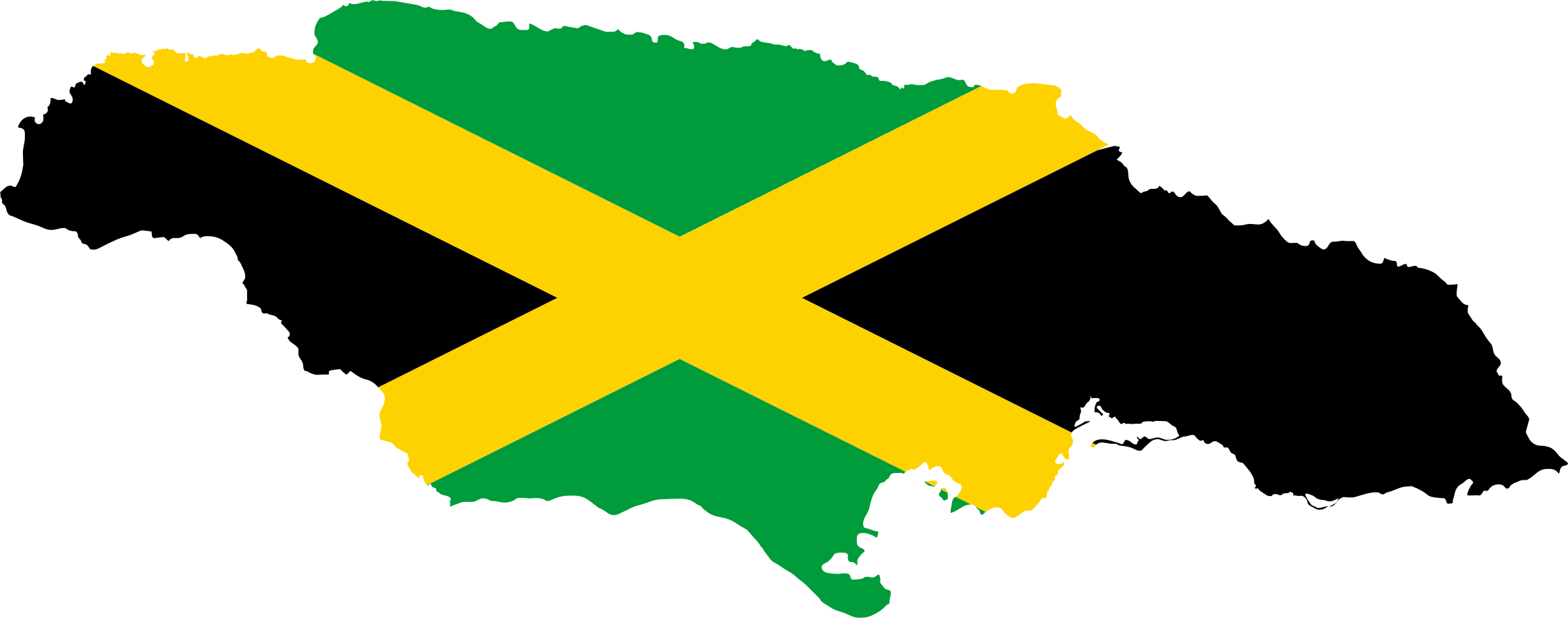 Jamaica Mapwith Flag