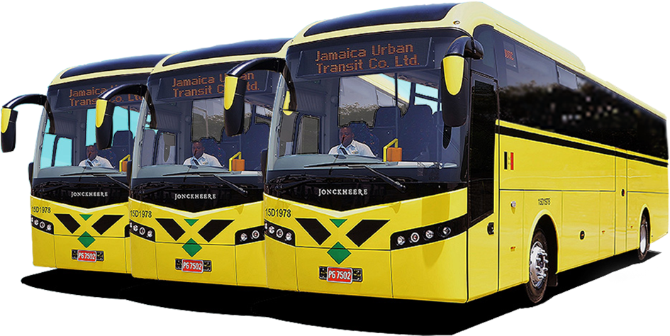 Jamaica Urban Transit Buses PNG with transparent background