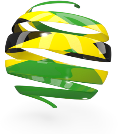 Jamaican Flag Themed Spiral Abstract