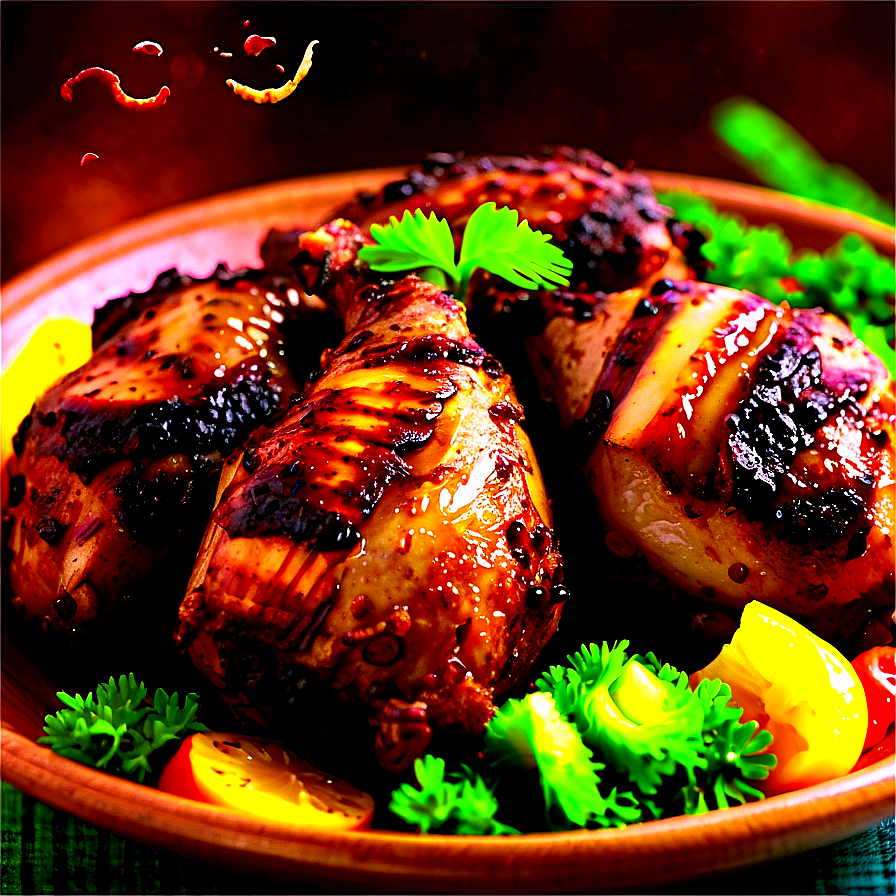 Jamaican Jerk Chicken Dish Png Tcj