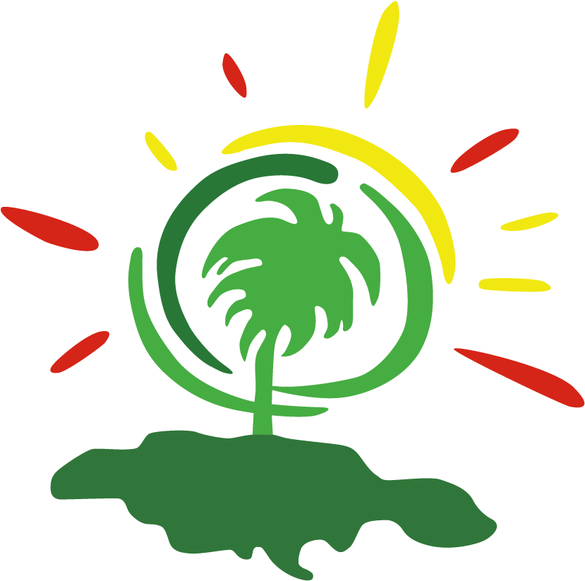 Jamaican Palm Tree Sunset Graphic