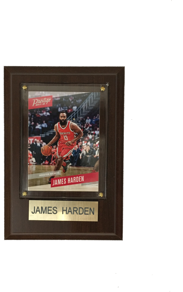 Houston Rockets James Harden Trading Card Plaque - Picture Frame PNG with transparent background