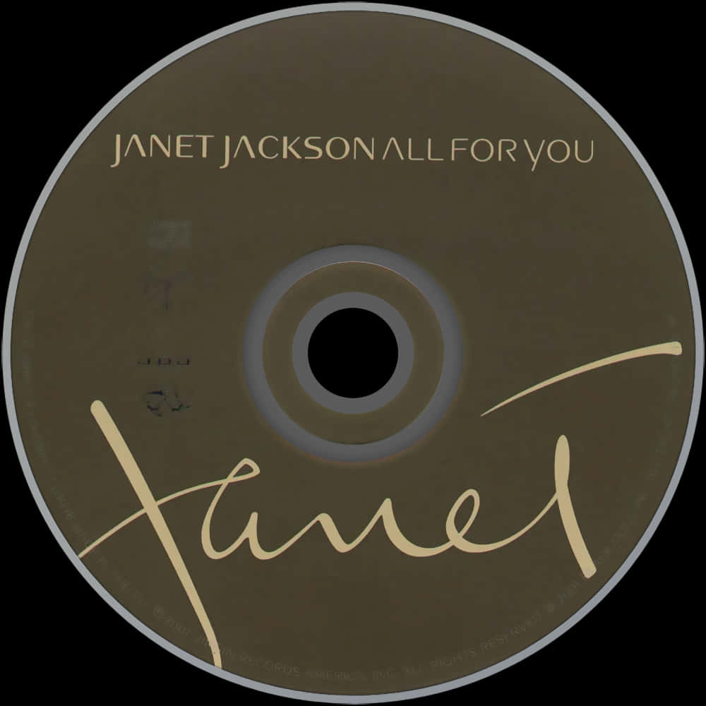 Janet Jackson All For You Cd Disc Image - Cd, HD Png Download PNG with transparent background