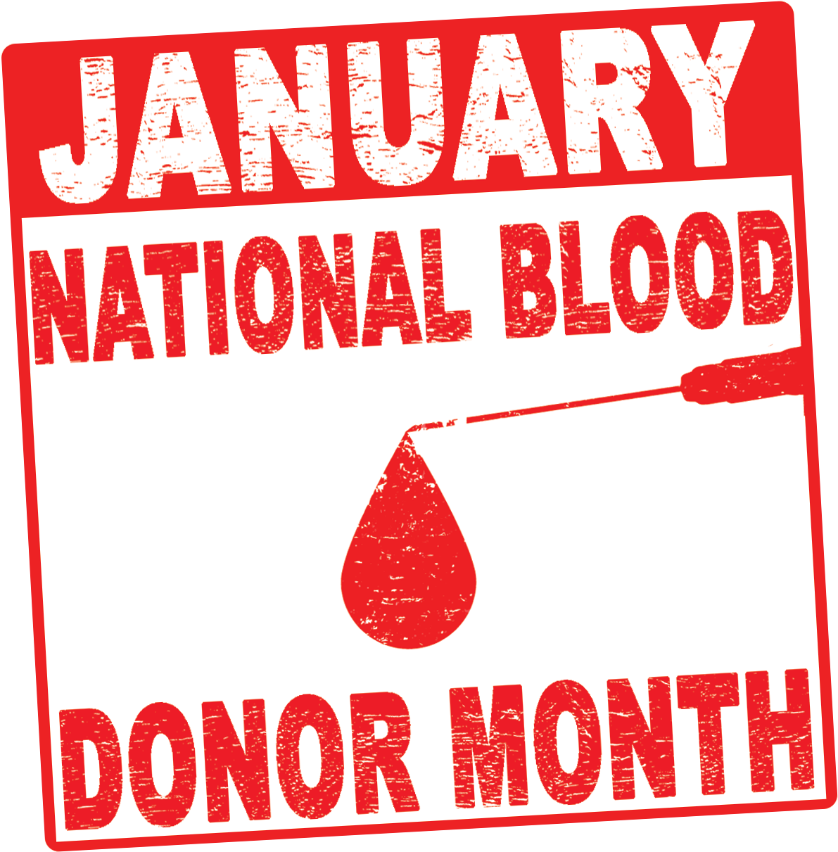 January National Blood Donor Month Poster