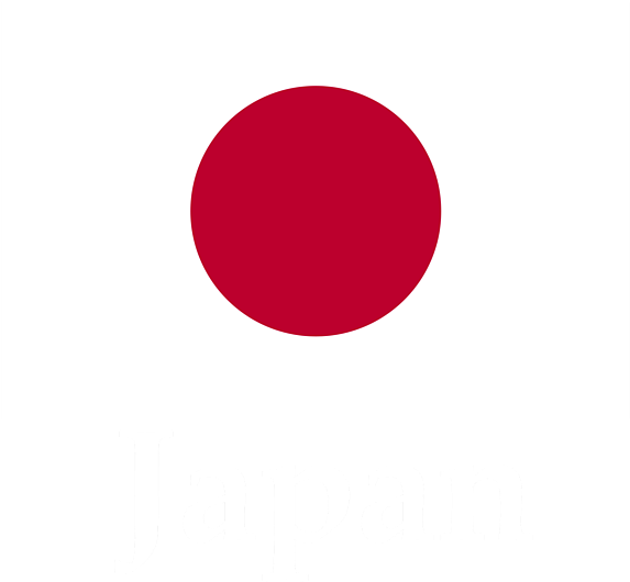 Japan Flagand Country Name PNG with transparent background