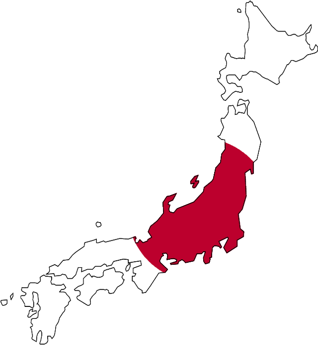 Japan Map Highlighting Kanto Region.png PNG with transparent background