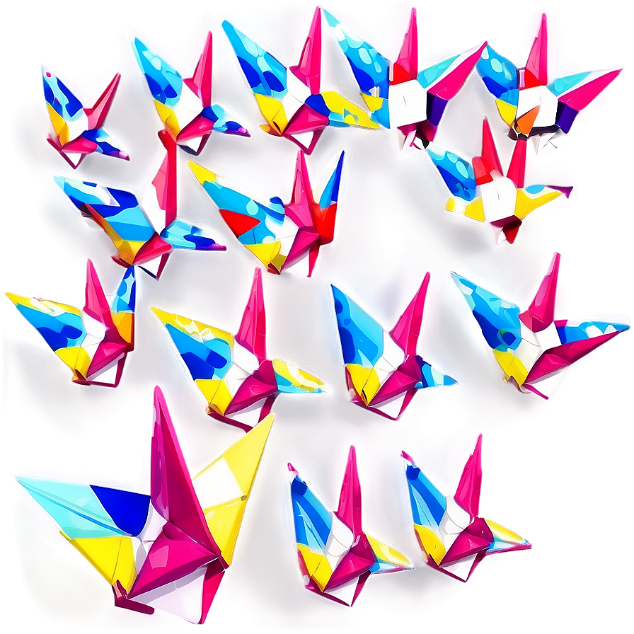 Japan Origami Paper Cranes Png 30