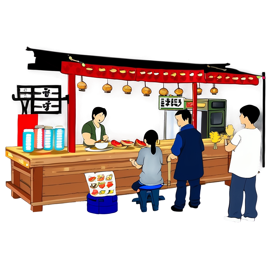 Japanese Festival Yatai Food Stall Png 15