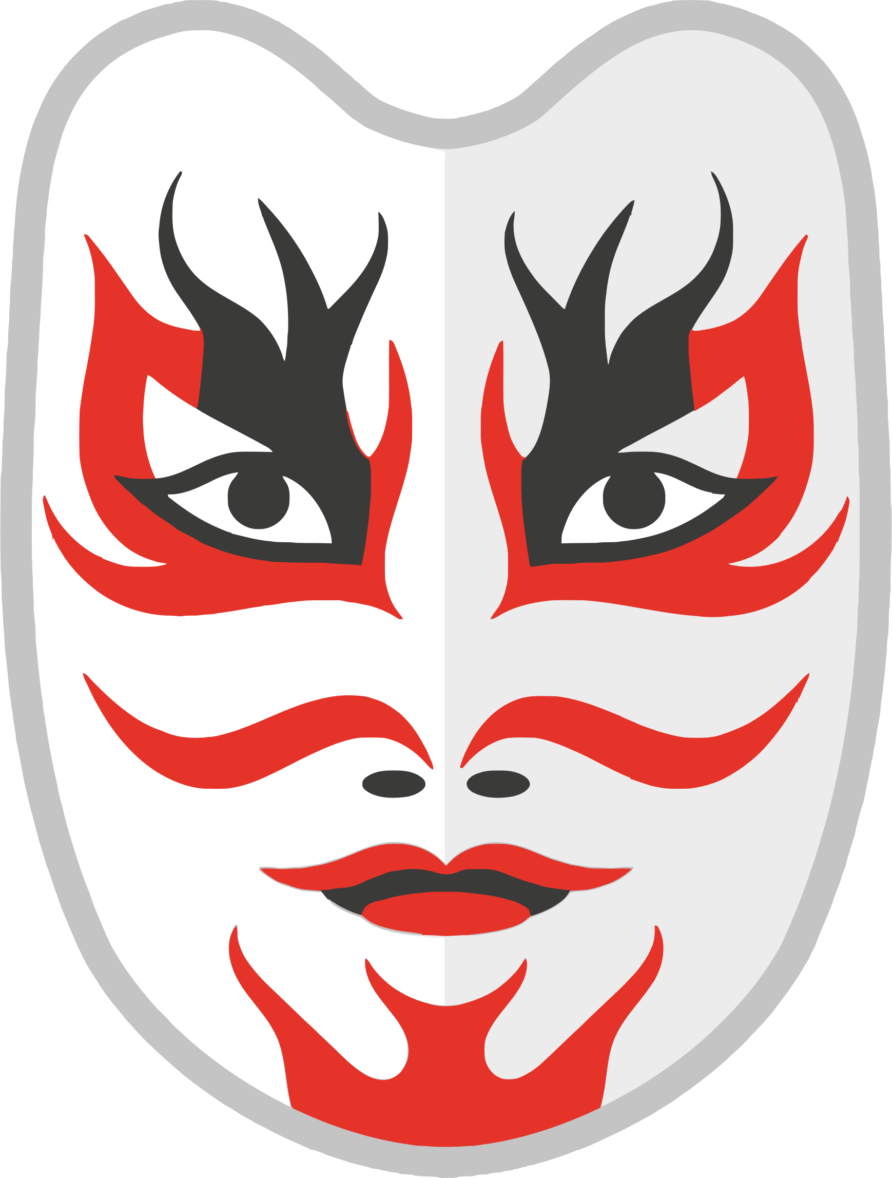 Japanese Mask Clip Arts - Japanese Mask Clipart, HD Png Download PNG with transparent background