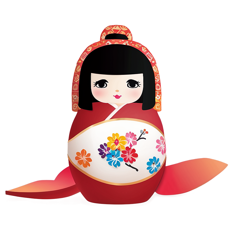 Japanese Kokeshi Doll PNG 62 PNG with transparent background