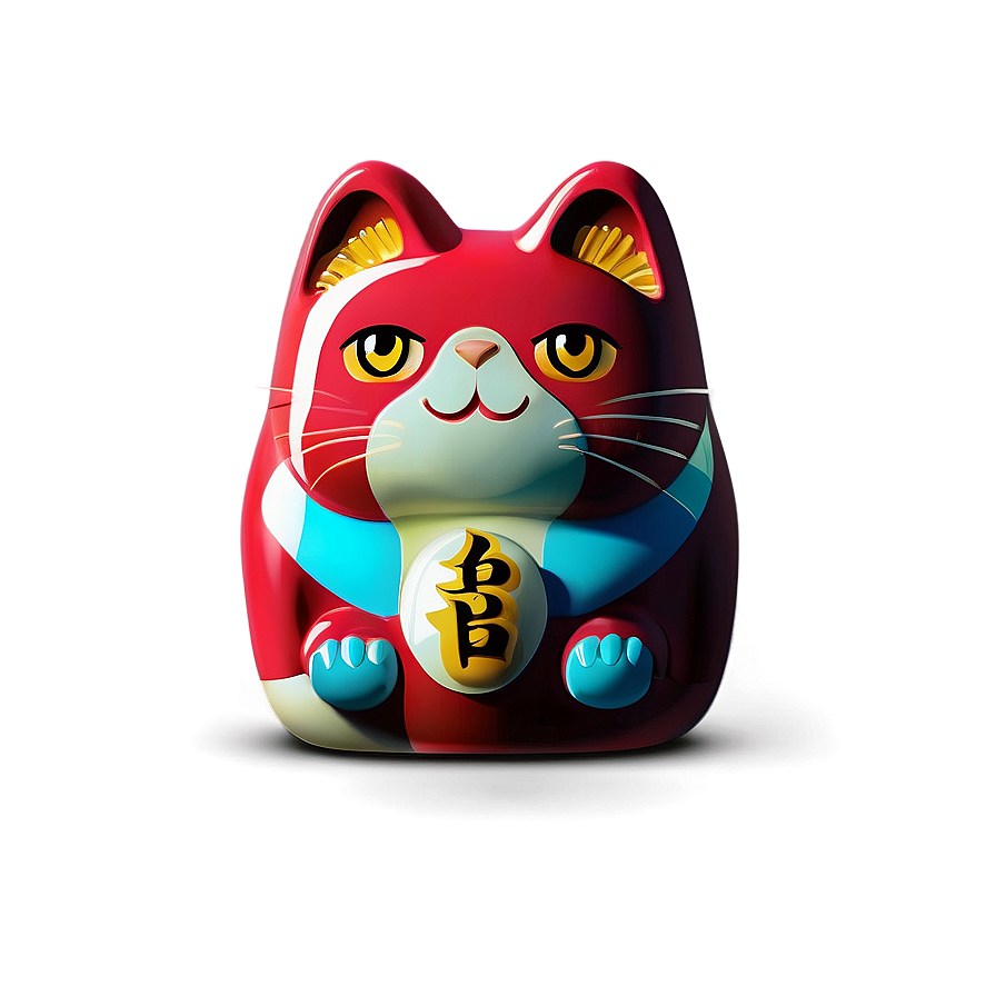 Japanese Lucky Cat Vector Png 06262024