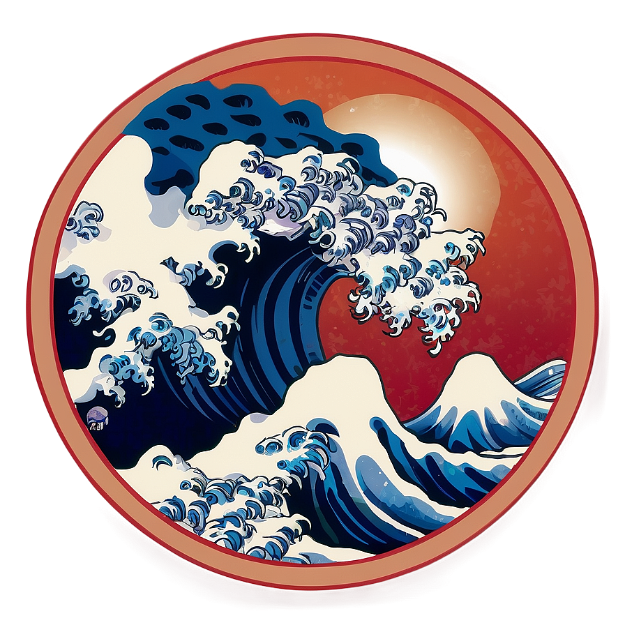 Japanese Wave Circle Png Nxt68