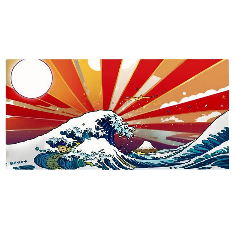 Japanese Wave Outline Png 06242024