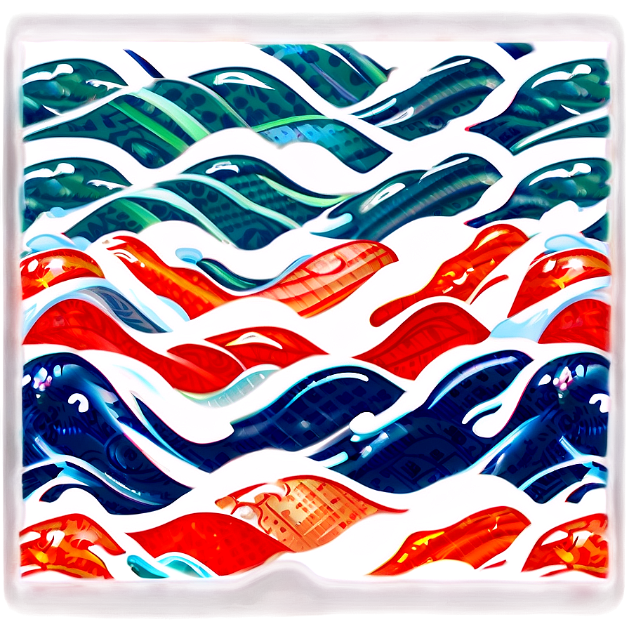 Japanese Wave Pattern Png Qgc34