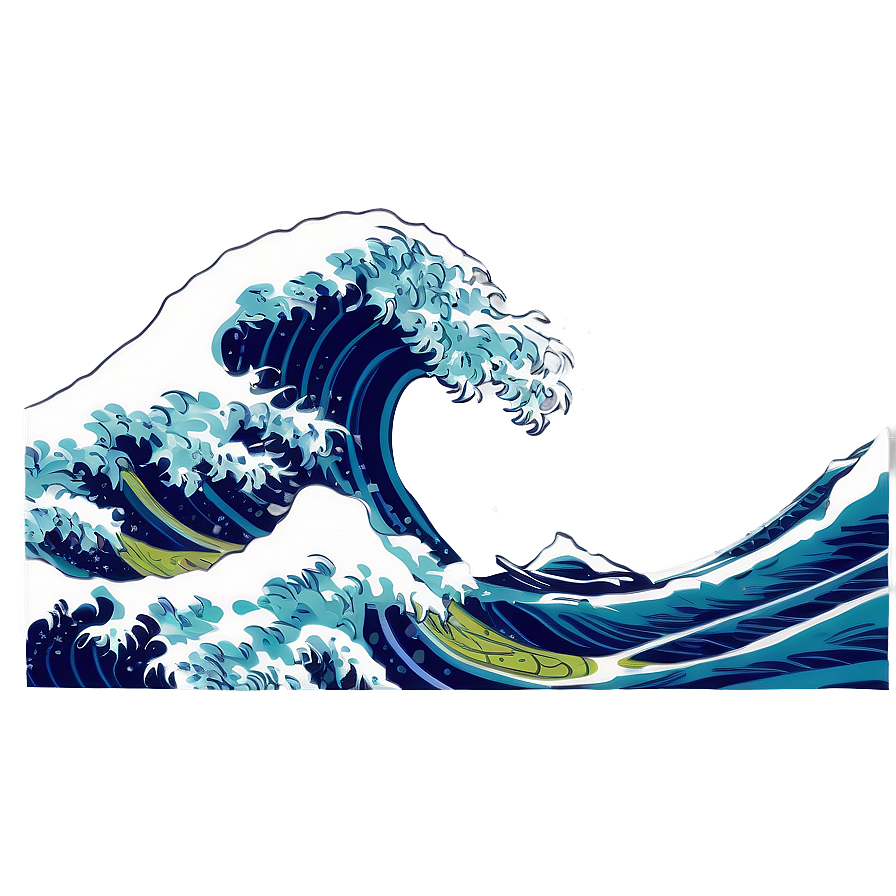 Japanese Wave Print Png 06242024