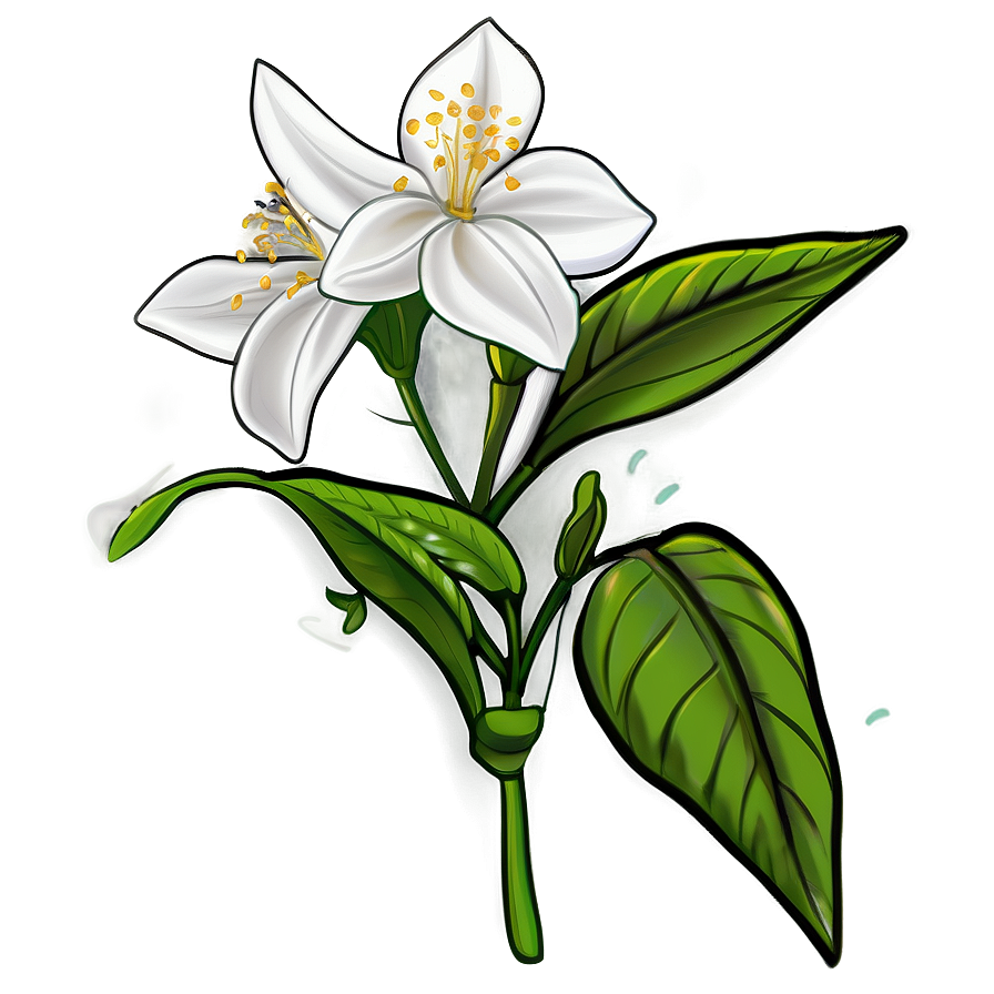 Jasmine Flower Drawing Png Ody9