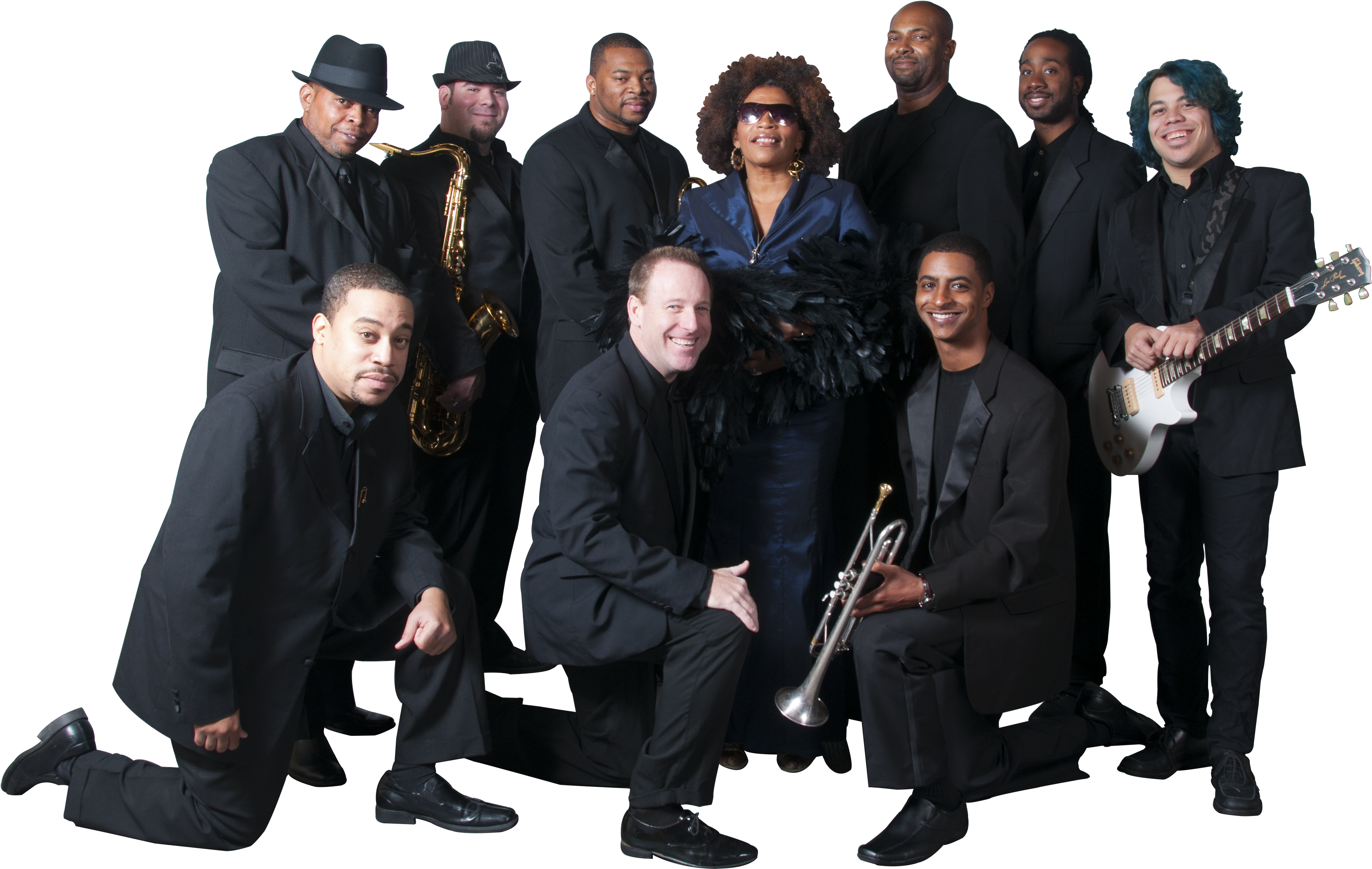 Jazz_ Band_ Group_ Portrait PNG with transparent background