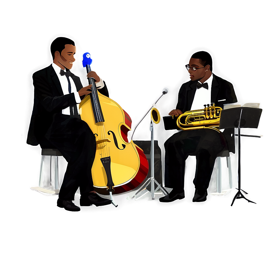 Jazz Band on Stage PNG 06122024 PNG with transparent background
