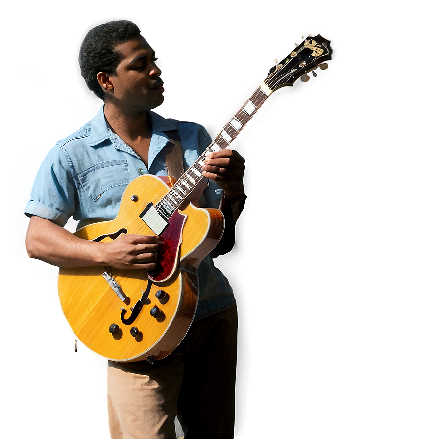 Jazz Guitar Player PNG mgo PNG with transparent background