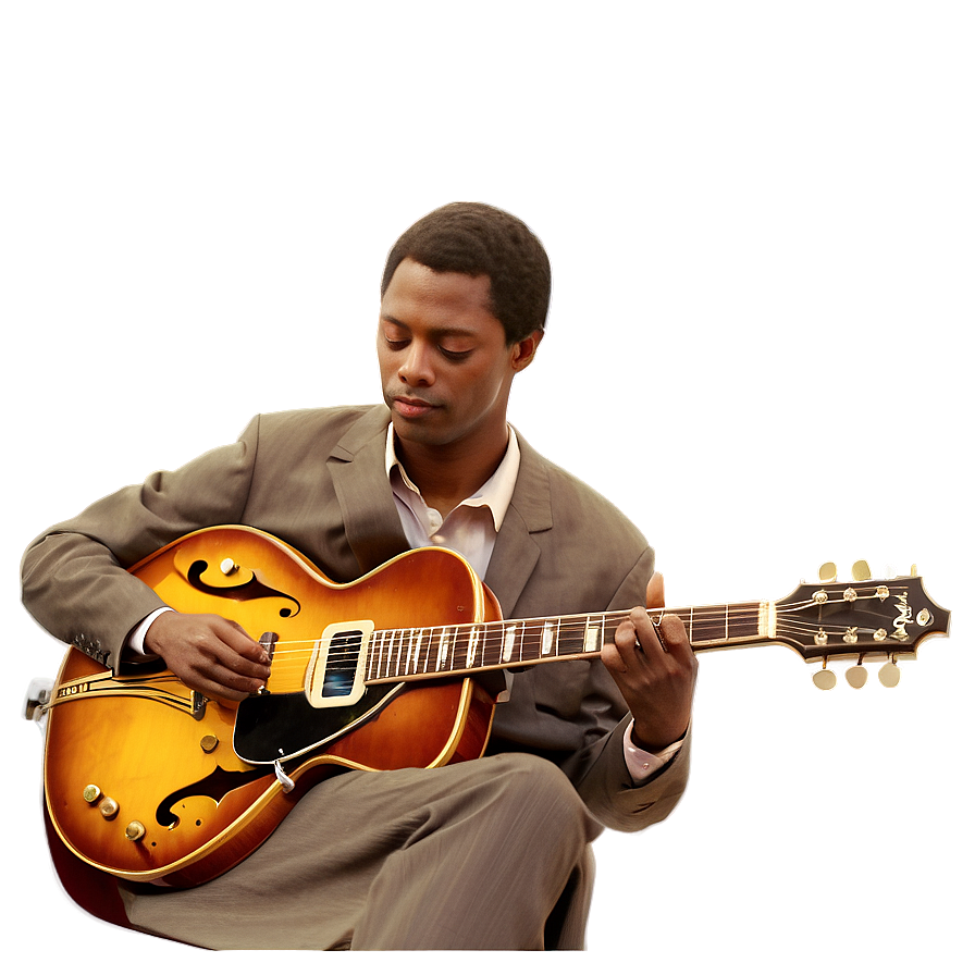 Jazz Guitar Player PNG ruy PNG with transparent background