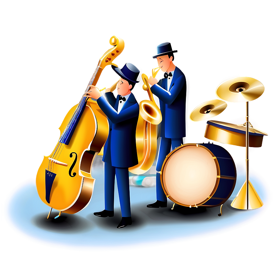 Jazz Quartet Clipart PNG 06122024 PNG with transparent background