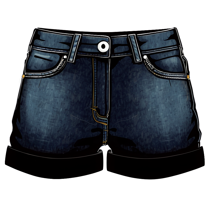 Jean Shorts Design Png 94