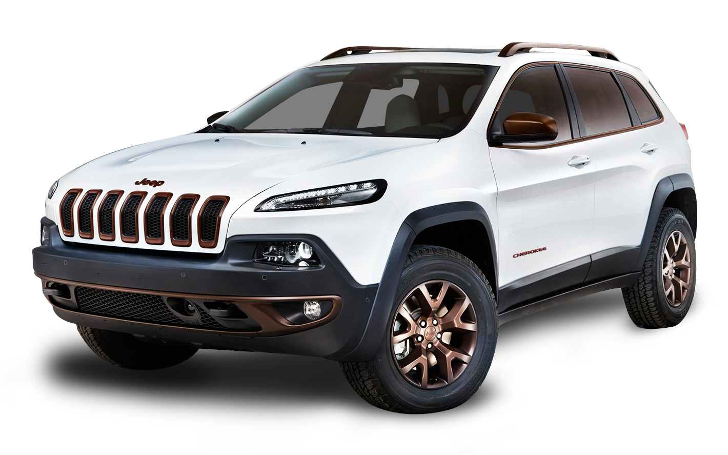 Jeep Cherokee Luxury S U V White PNG with transparent background