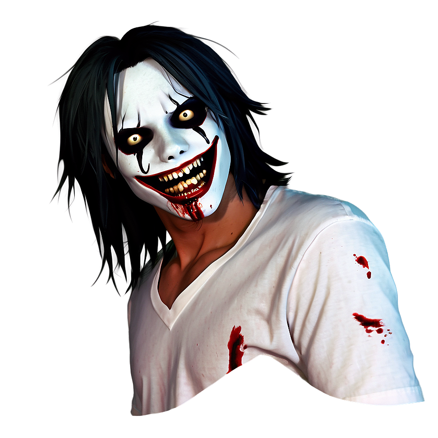 Jeff The Killer's Gruesome Face Png 06252024