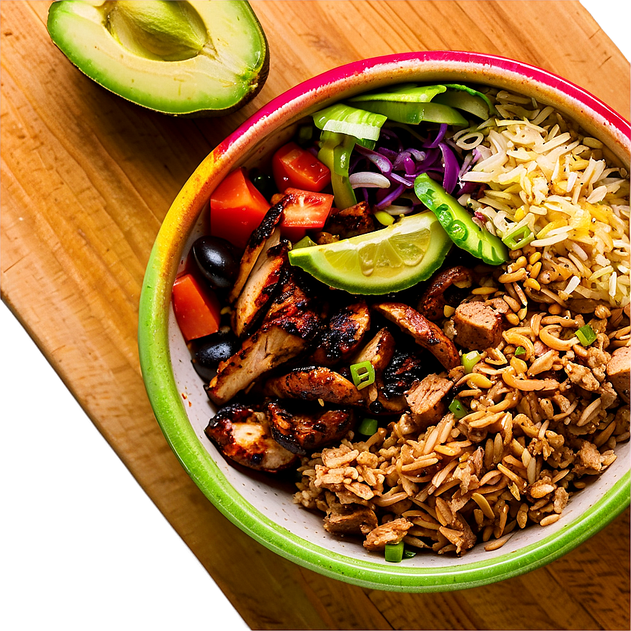 Jerk Chicken Burrito Bowl Png Vle