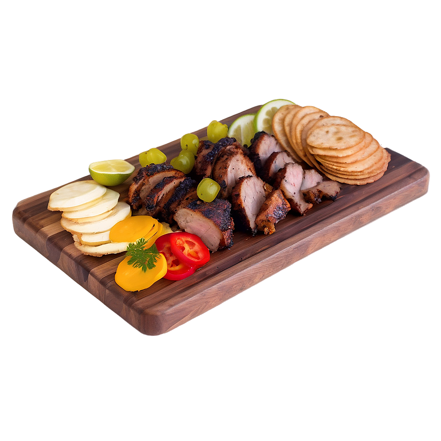 Jerk Chicken Charcuterie Board Png 06282024