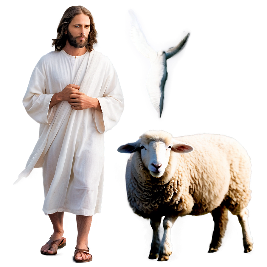 Jesus And The Lost Sheep Png 96